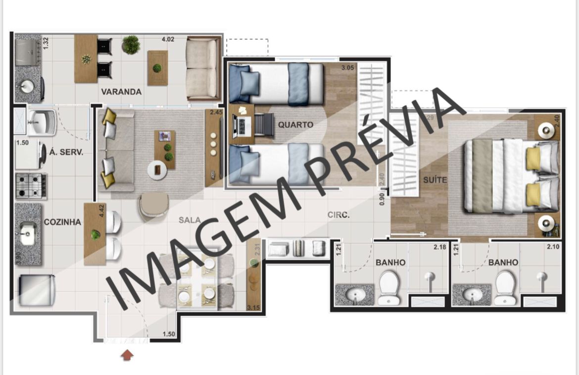 Imagem Apartamento com 2 Quartos à Venda, 52 m²em São Cristóvão - Rio de Janeiro