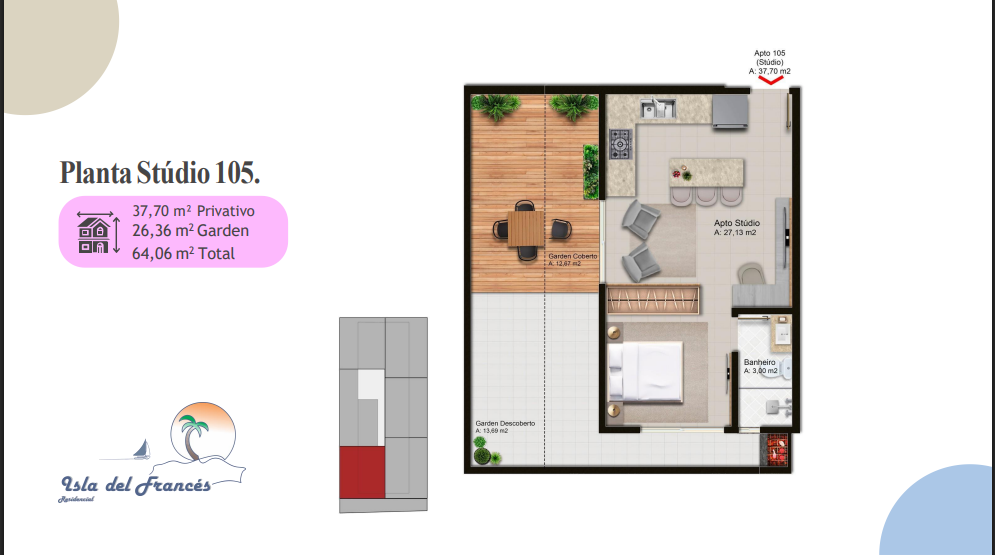 Imagem Studio com 1 Quarto à Venda, 25 m² em Canasvieiras - Florianópolis