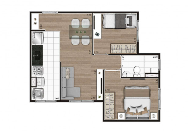 Imagem Apartamento com 2 Quartos à Venda, 40 m² em Jardim Adelfiore - São Paulo Imagem Apartamento com 2 Quartos à Venda, 40 m² em Jardim Adelfiore - São Paulo