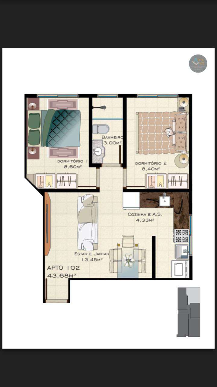 Imagem Apartamento com 2 Quartos à Venda, 51 m² em Ingleses Do Rio Vermelho - Florianópolis Imagem Apartamento com 2 Quartos à Venda, 51 m² em Ingleses Do Rio Vermelho - Florianópolis