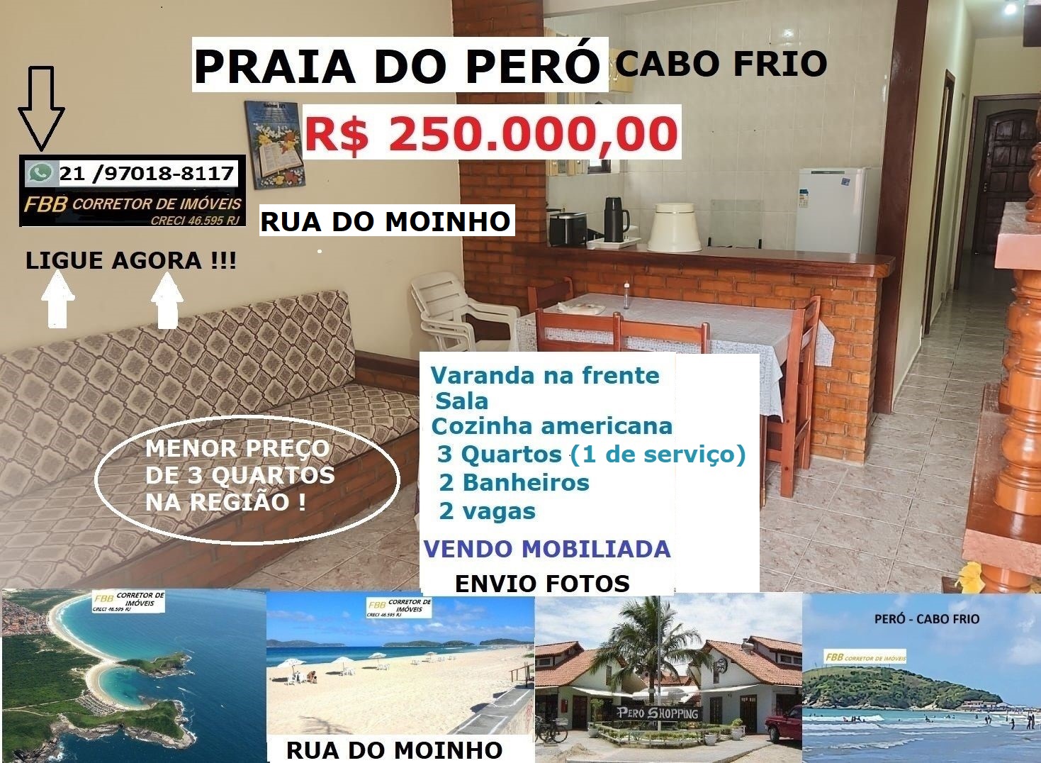 Imagem Casa de Condomínio com 3 Quartos à Venda, 70 m² em Peró - Cabo Frio