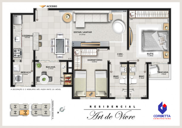 Imagem Apartamento com 3 Quartos à Venda, 80 m²em Centro - Araranguá Imagem Apartamento com 3 Quartos à Venda, 80 m²em Centro - Araranguá