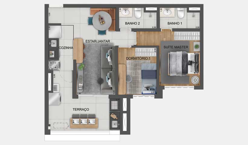 Imagem Apartamento com 2 Quartos à Venda, 66 m²em Mooca - São Paulo