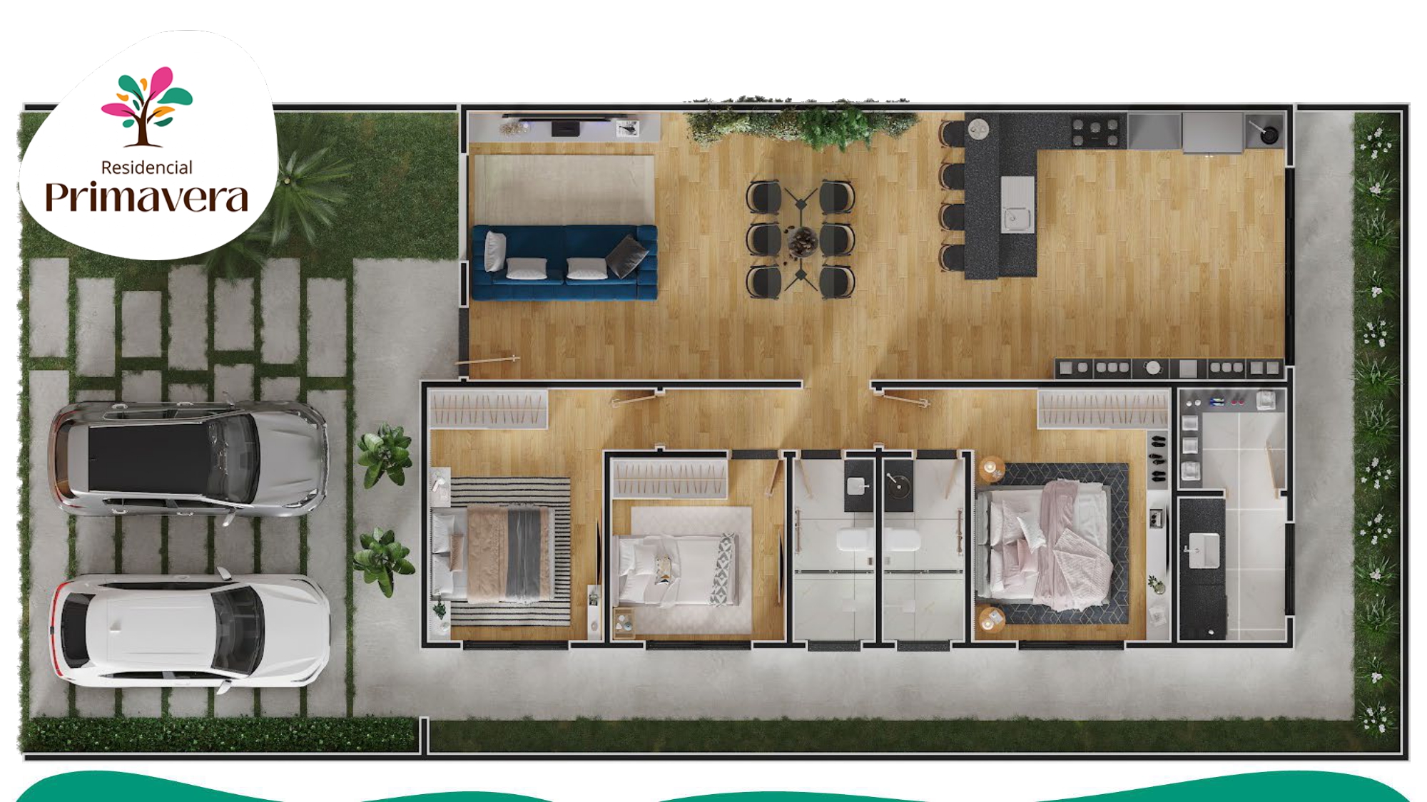 Imagem Casa de Condomínio com 2 Quartos à Venda, 74 m²em Paraíso da Cachoeira - Mogi Mirim