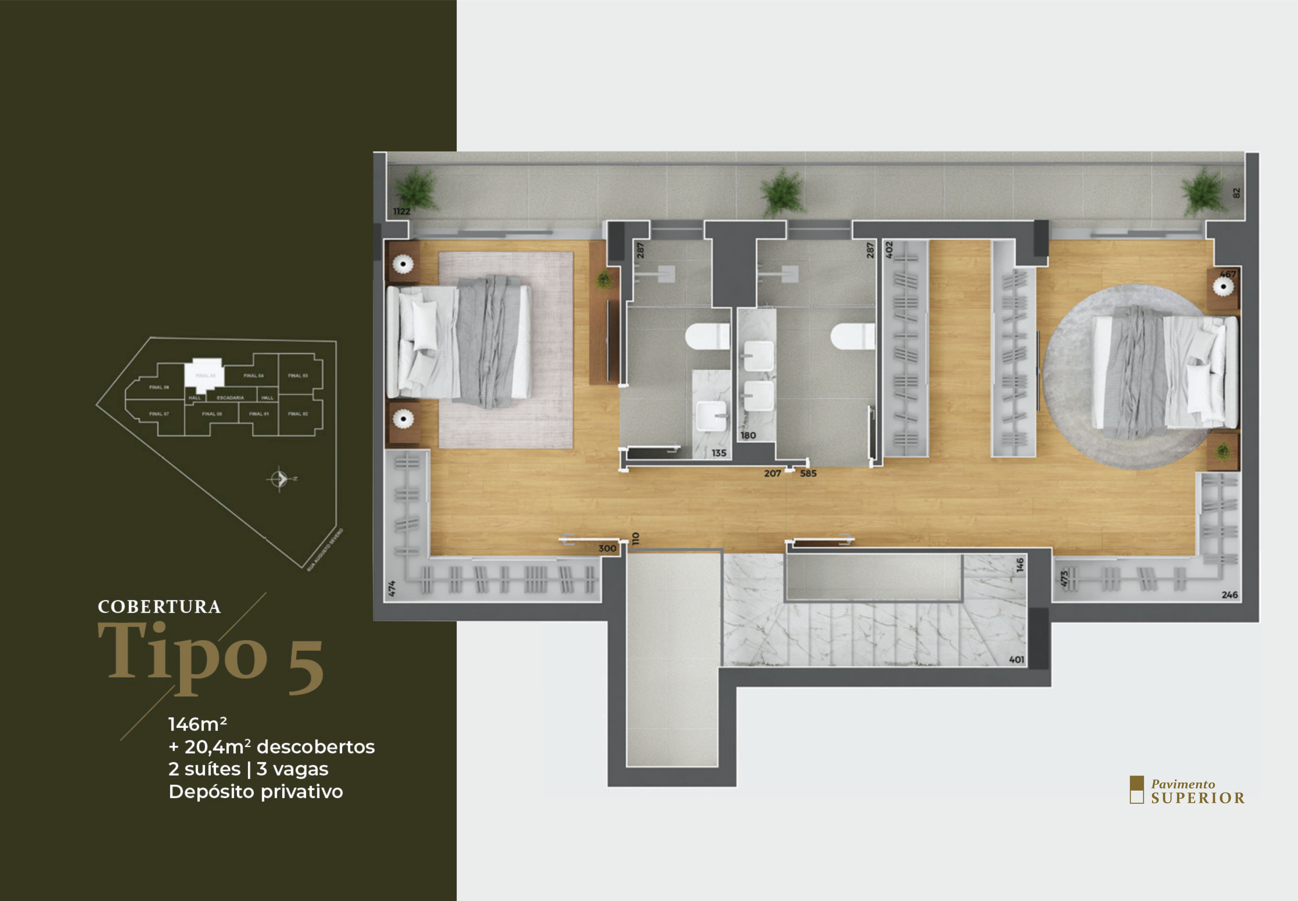 Imagem Cobertura com 3 Quartos à Venda, 220 m²em Alto da Glória - Curitiba