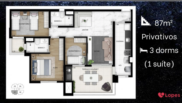 Imagem Apartamento com 3 Quartos à Venda, 87 m² em Vila Bastos - Santo André Imagem Apartamento com 3 Quartos à Venda, 87 m² em Vila Bastos - Santo André
