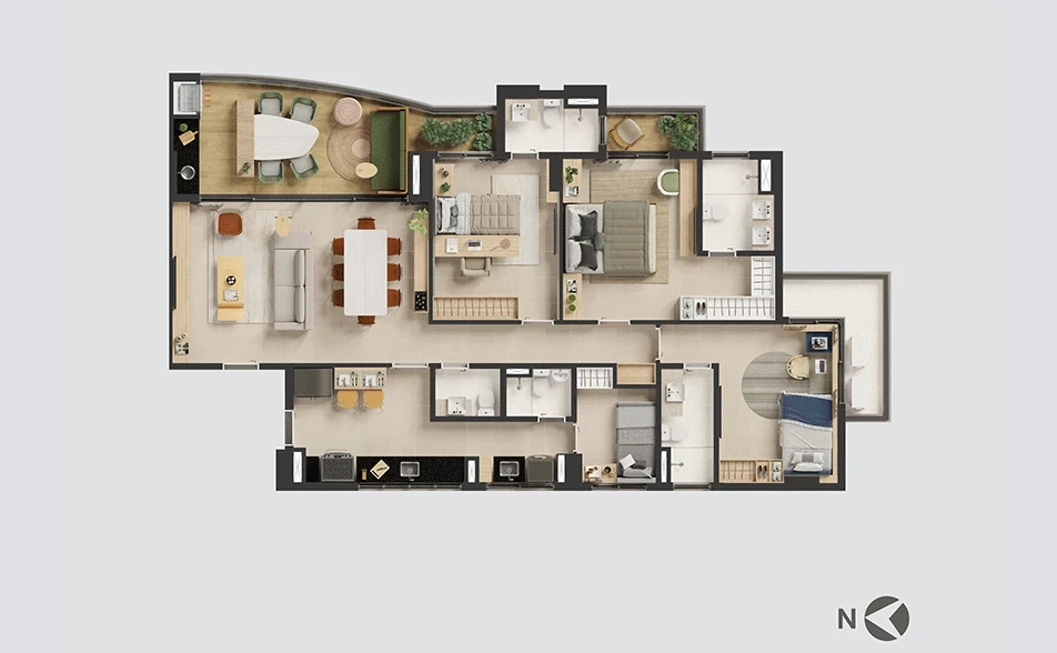 Imagem Apartamento com 3 Quartos à Venda, 77 m² em Cocó - Fortaleza