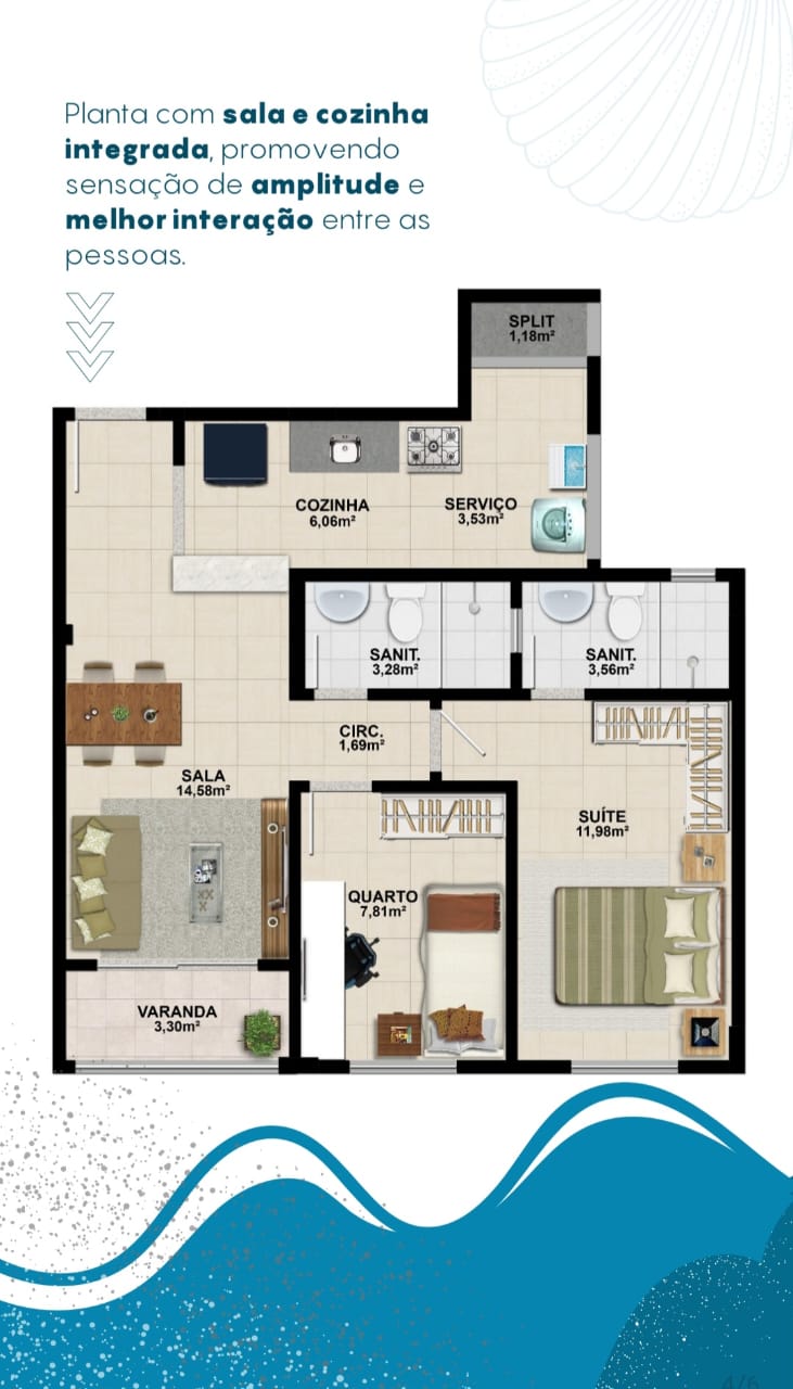 Imagem Apartamento com 2 Quartos à Venda, 57 m²em Itapuã - Salvador