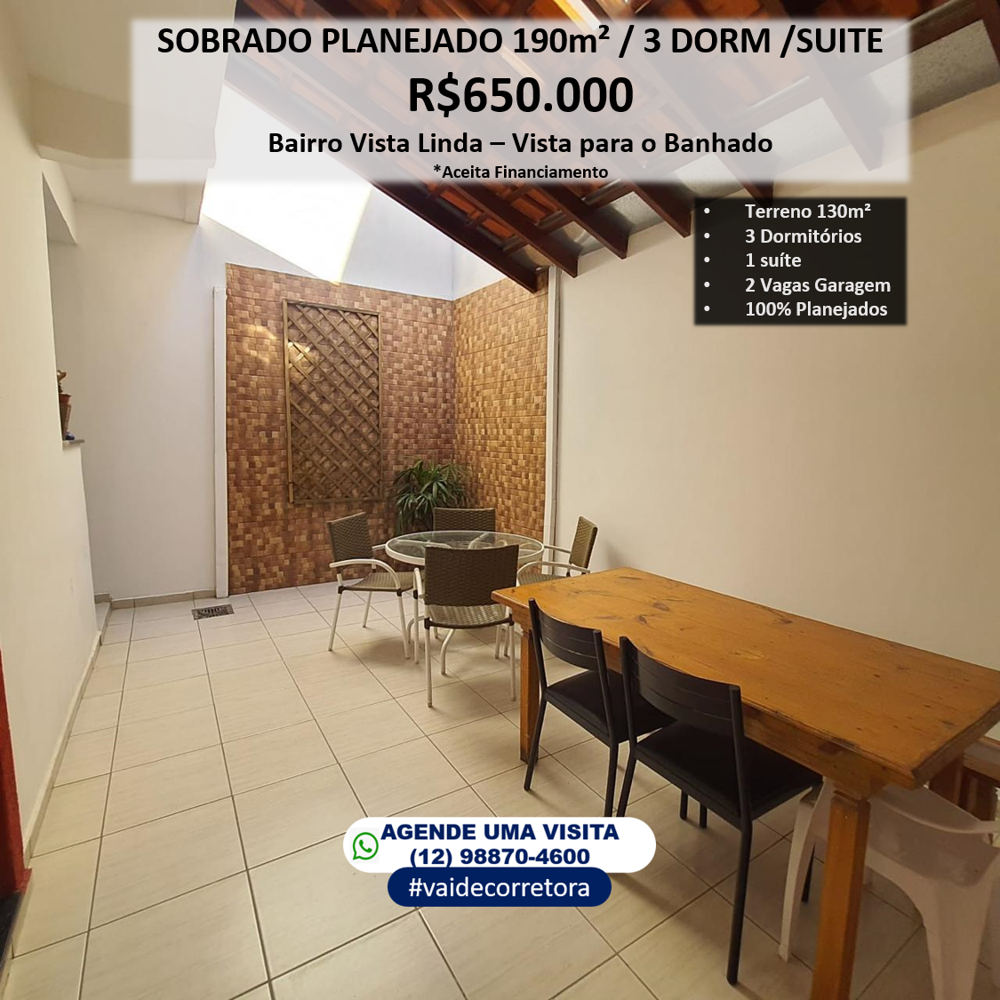 Imagem Sobrado com 3 Quartos à Venda, 190 m²em Loteamento Residencial Vista Linda - São José dos Campos Imagem Sobrado com 3 Quartos à Venda, 190 m²em Loteamento Residencial Vista Linda - São José dos Campos