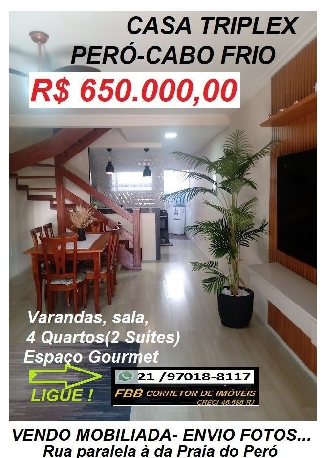 Casa com 4 Quartos à Venda, 160 m² em Peró - Cabo Frio