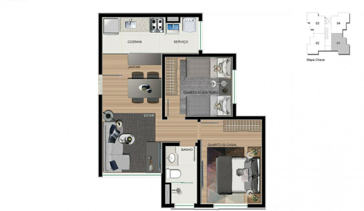 Imagem Apartamento com 2 Quartos à Venda, 48 m² em Mantiquira - Duque De Caxias