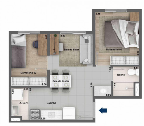 Imagem Apartamento com 2 Quartos à Venda, 40 m² em Jaguaré - São Paulo Imagem Apartamento com 2 Quartos à Venda, 40 m² em Jaguaré - São Paulo