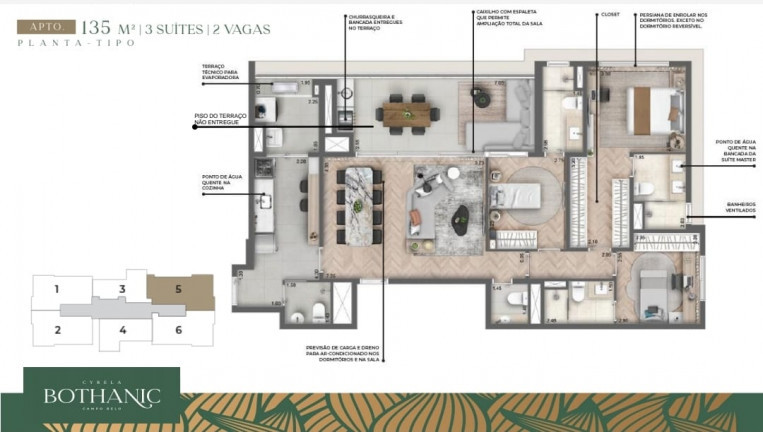 Imagem Apartamento com 3 Quartos à Venda, 111 m² em Campo Belo - São Paulo
