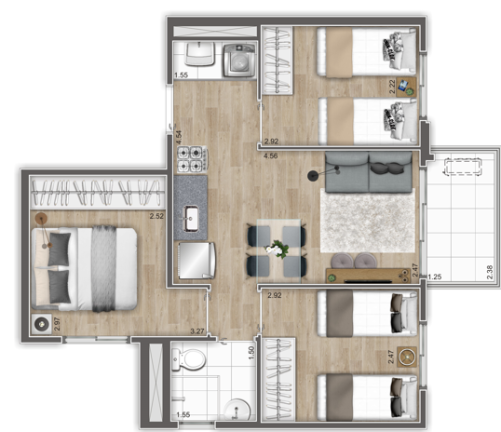 Imagem Apartamento com 3 Quartos à Venda, 49 m² em Planalto Paulista - São Paulo