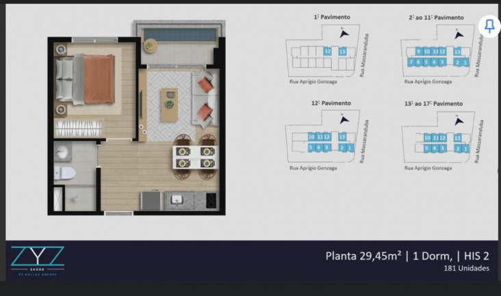 Imagem Apartamento com 1 Quarto à Venda, 29 m² em São Judas - São Paulo