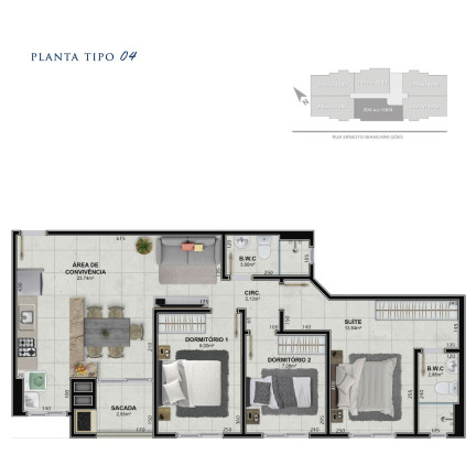 Imagem Apartamento com 3 Quartos à Venda, 78 m² em Próspera - Criciúma