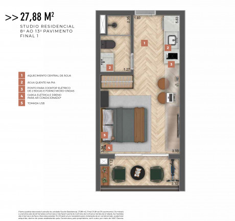 Imagem Studio com 1 Quarto à Venda, 27 m² em Santo Amaro - São Paulo