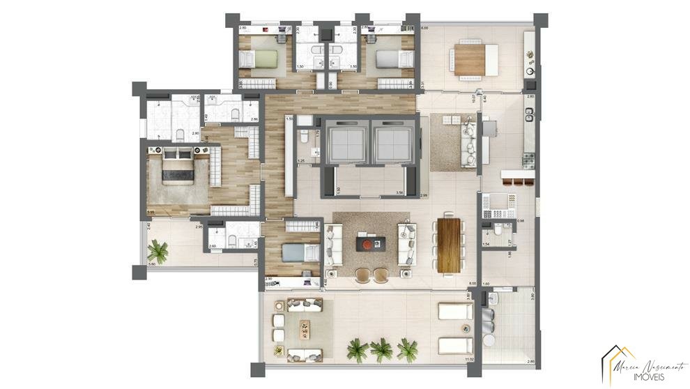 Imagem Apartamento com 4 Quartos à Venda, 326 m²em Jardim Fonte do Morumbi - São Paulo