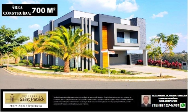 Casa de Condomínio com 4 Quartos à Venda, 700 m² em Jardim Residencial Saint Patrick - Sorocaba