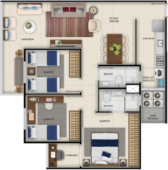 Imagem Apartamento com 2 Quartos à Venda, 59 m² em Praia de Itaparica - Vila Velha