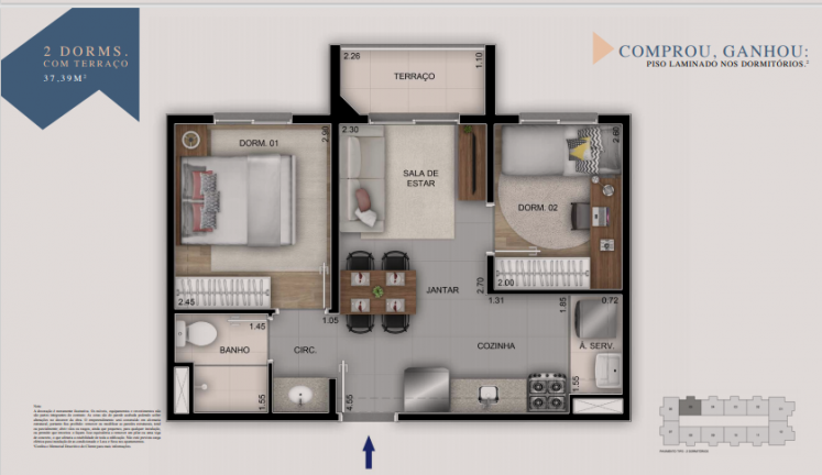 Imagem Apartamento com 2 Quartos à Venda, 38 m² em Vila Isa - São Paulo
