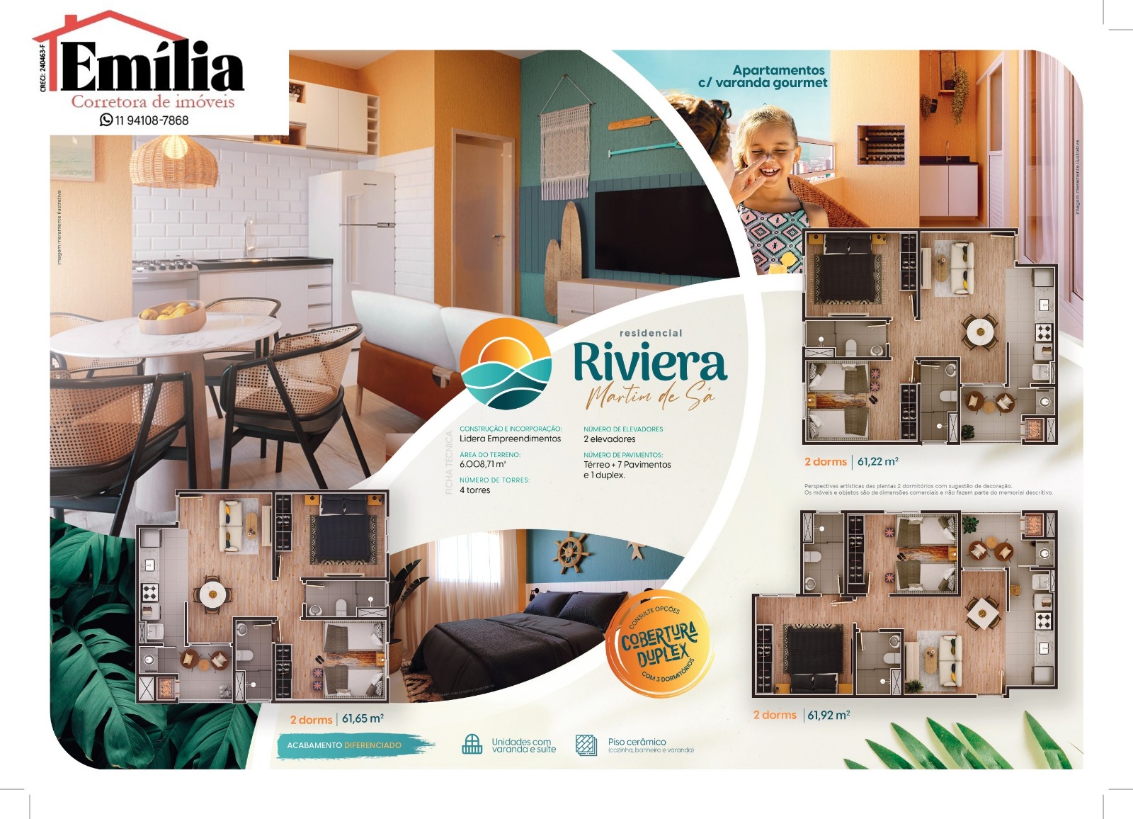 Imagem Apartamento com 2 Quartos à Venda, 61 m²em Martim de Sá - Caraguatatuba