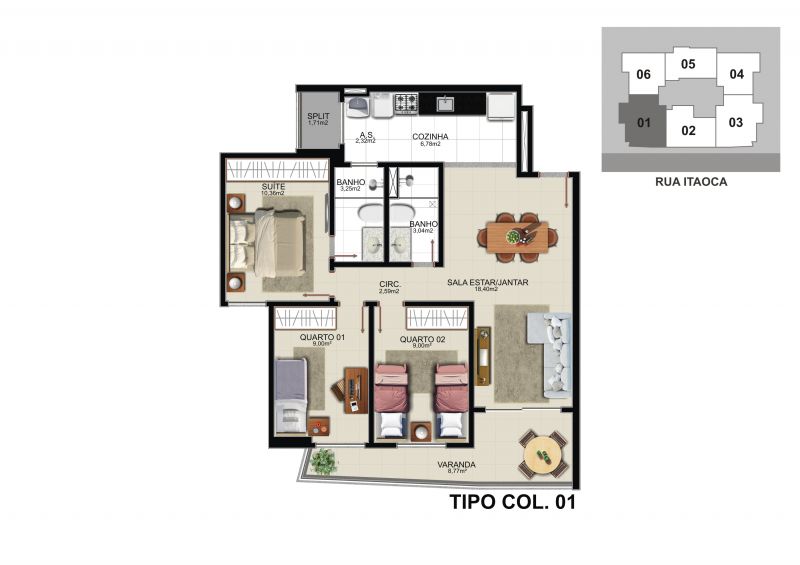 Imagem Apartamento com 2 Quartos à Venda, 73 m² em Coqueiral de Itaparica - Vila Velha