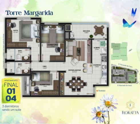 Imagem Apartamento com 3 Quartos à Venda, 78 m² em Santa Bárbara - Criciúma