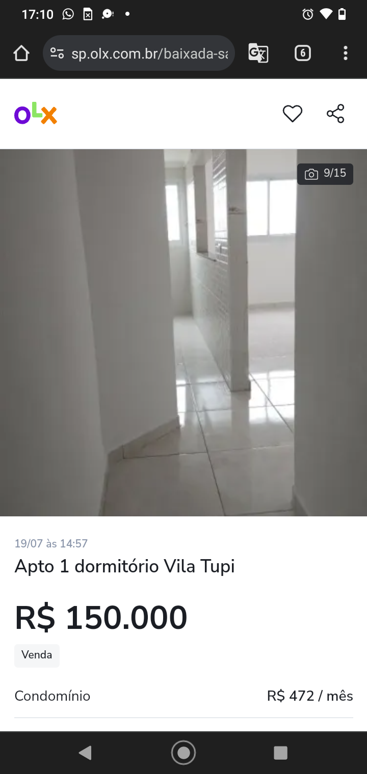 Imagem Apartamento com 1 Quarto à Venda, 39 m²em Tupi - Praia Grande