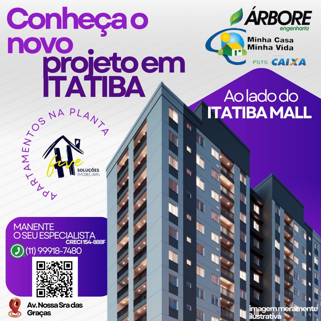 Apartamento com 2 Quartos à Venda, 50 m²em Jardim Nossa Senhora das Graças - Itatiba