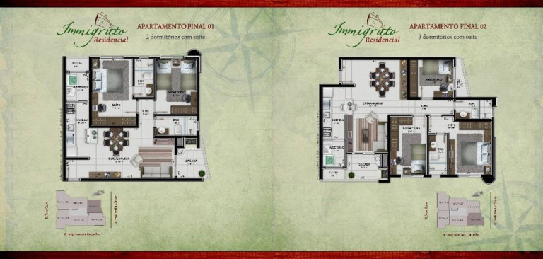 Imagem Apartamento com 2 Quartos à Venda, 70 m² em Colonial - Criciúma Imagem Apartamento com 2 Quartos à Venda, 70 m² em Colonial - Criciúma