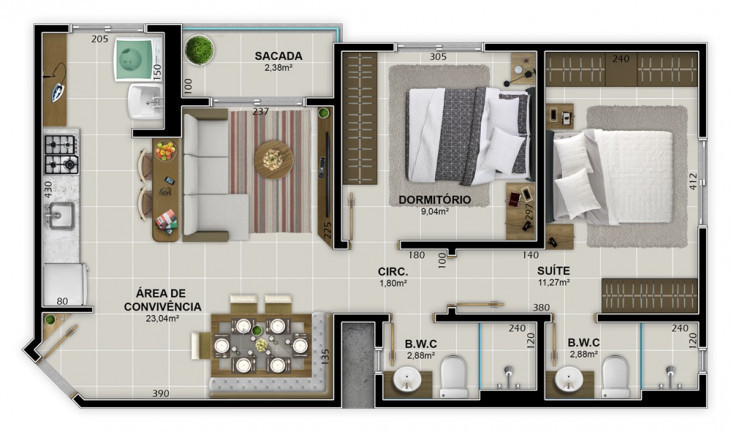 Imagem Apartamento com 3 Quartos à Venda,  em Centro - Criciúma