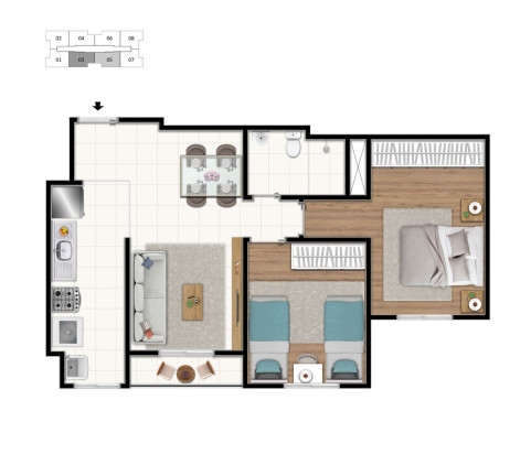 Imagem Apartamento com 2 Quartos à Venda, 47 m² em Irajá - Rio de Janeiro