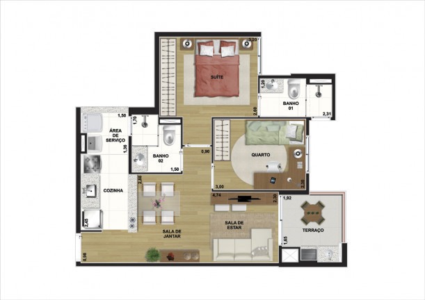 Imagem Apartamento com 2 Quartos à Venda, em Vila Tibiriçá - Santo André Imagem Apartamento com 2 Quartos à Venda, em Vila Tibiriçá - Santo André