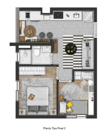 Imagem Studio com 1 Quarto à Venda, 24 m² em Centro - Osasco