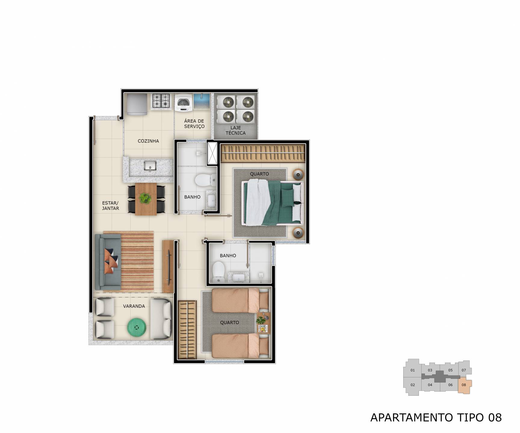 Imagem Apartamento com 2 Quartos à Venda, 59 m² em Praia de Itaparica - Vila Velha