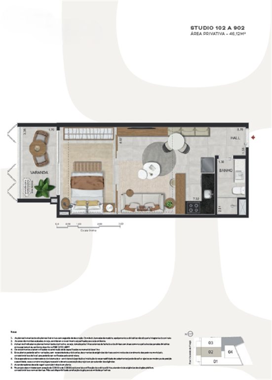 Imagem Studio com 1 Quarto à Venda, 46 m²em Ipanema - Rio de Janeiro