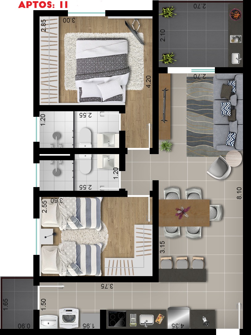 Imagem Apartamento com 2 Quartos à Venda, 70 m²em Vila Progresso - Sorocaba
