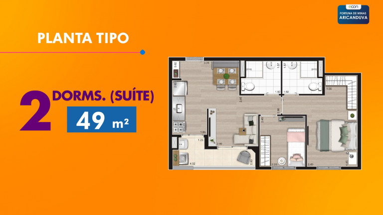 Imagem Apartamento com 2 Quartos à Venda, 43 m² em Jardim Arize - São Paulo