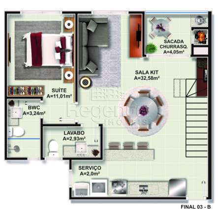 Imagem Apartamento com 2 Quartos à Venda, 62 m² em Itacorubi - Florianópolis