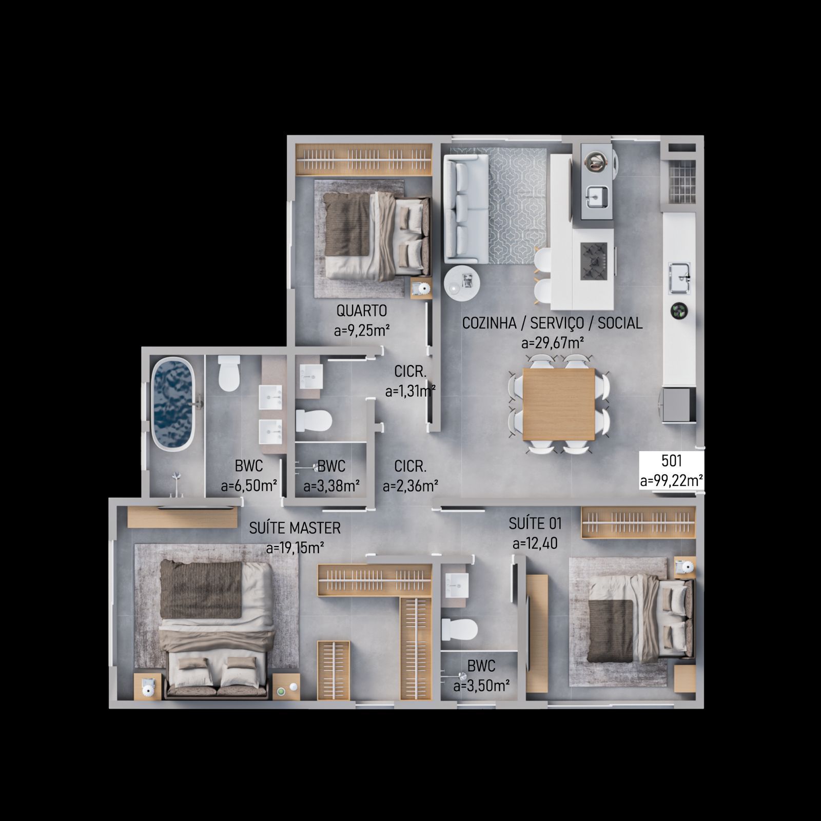 Imagem Apartamento com 3 Quartos à Venda, 72 m² em Pedra Branca - Palhoça
