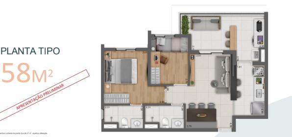 Imagem Apartamento com 2 Quartos à Venda, 58 m² em Caxingui - São Paulo