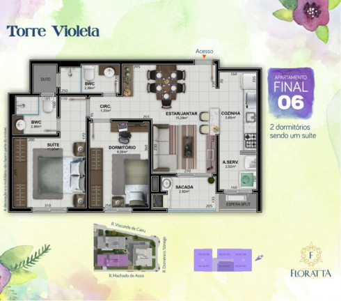 Imagem Apartamento com 3 Quartos à Venda, 78 m² em Santa Bárbara - Criciúma