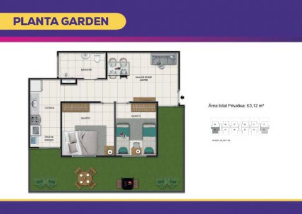 Imagem Apartamento com 2 Quartos à Venda, 42 m² em Campo Grande - Rio de Janeiro