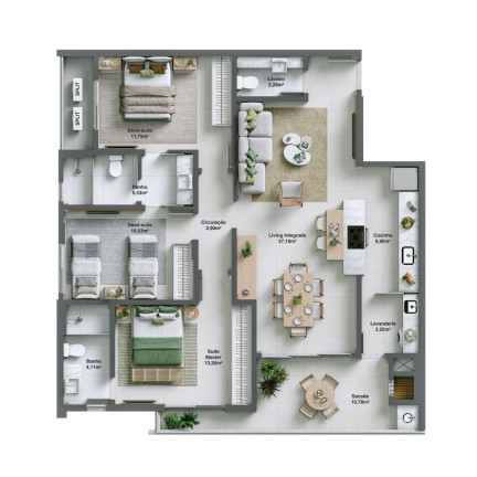 Imagem Apartamento com 3 Quartos à Venda, 98 m²em Centro - Balneário Rincão Imagem Apartamento com 3 Quartos à Venda, 98 m²em Centro - Balneário Rincão