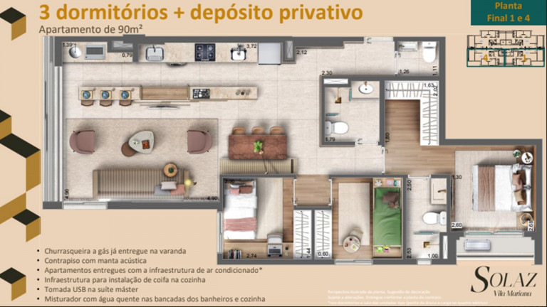 Imagem Apartamento com 3 Quartos à Venda, 87 m²em Vila Mariana - São Paulo