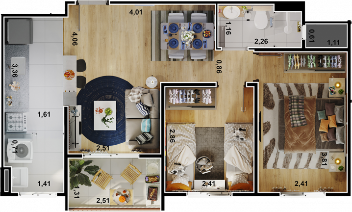 Imagem Apartamento com 2 Quartos à Venda, 50 m² em Jardim Record - Taboão da Serra