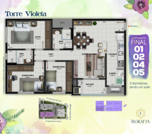 Imagem Apartamento com 3 Quartos à Venda, 78 m² em Santa Bárbara - Criciúma