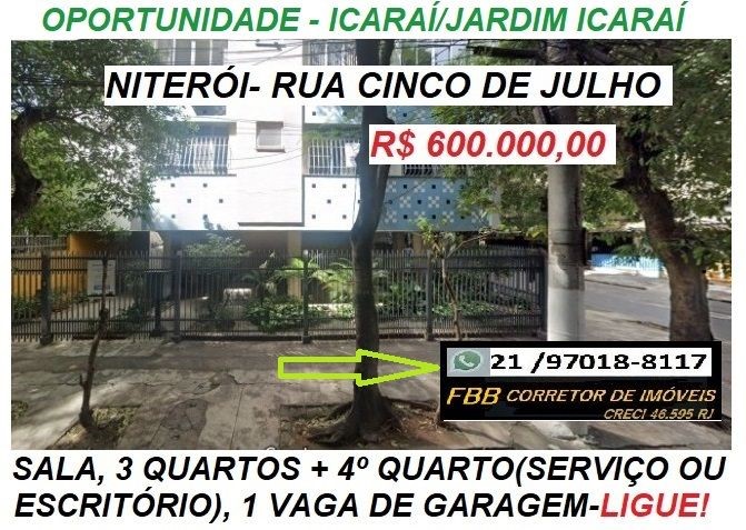 Apartamento com 3 Quartos à Venda, 88 m² em Icaraí - Niterói