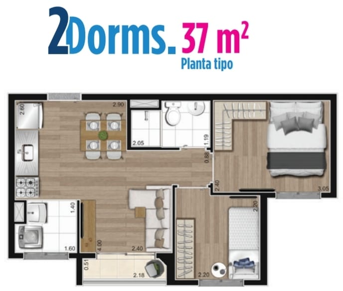 Imagem Apartamento com 2 Quartos à Venda, 37 m²em Barra Funda - São Paulo